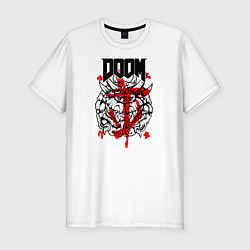 Футболка slim-fit DOOM МОНСТР, цвет: белый