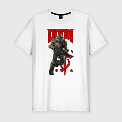 Футболка slim-fit DOOM, цвет: белый