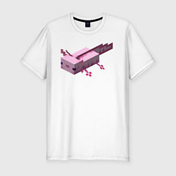 Мужская slim-футболка Аксолотль Axolotl