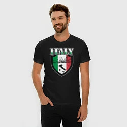 Футболка slim-fit Italy Shield, цвет: черный — фото 2