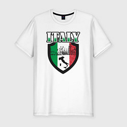 Футболка slim-fit Italy Shield, цвет: белый
