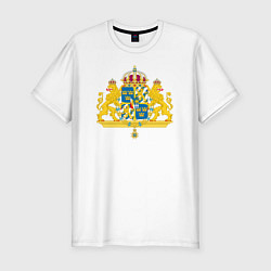 Мужская slim-футболка Швеция Герб Швеции