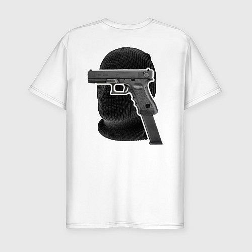 Мужская slim-футболка Drill jugg black двусторонняя / Белый – фото 2