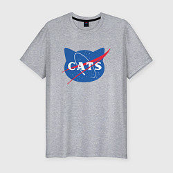 Футболка slim-fit Cats NASA, цвет: меланж