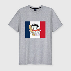 Мужская slim-футболка Осьминог француз