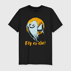 Мужская slim-футболка Fly or die!