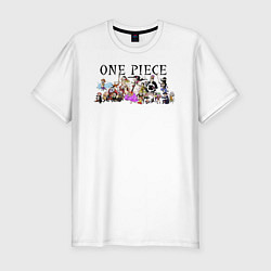 Мужская slim-футболка Персонажи One Piece Большой куш