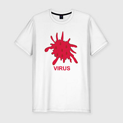 Мужская slim-футболка Virus