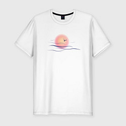 Мужская slim-футболка Солнечный шар