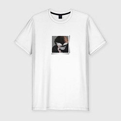 Мужская slim-футболка Кен Канеки в блюре