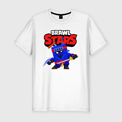 Мужская slim-футболка Ниндзя Ash Brawl Stars Эш