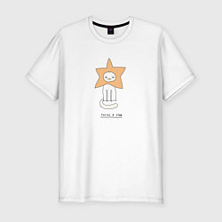 Футболка slim-fit Cat is a star, цвет: белый