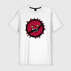Мужская slim-футболка Stop Virus