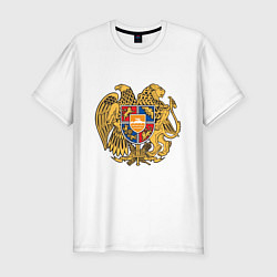 Мужская slim-футболка Герб Армении Символика