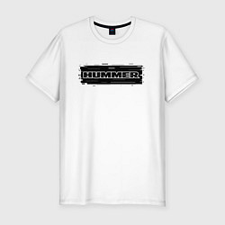 Мужская slim-футболка Хаммер - Глитч