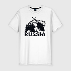Мужская slim-футболка Russian bear