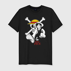 Мужская slim-футболка Луффи пират Соломенной Шляпы One Piece
