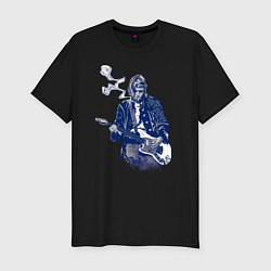 Мужская slim-футболка Курт Кобейн