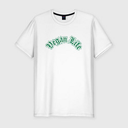 Футболка slim-fit Vegan Life, цвет: белый