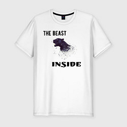 Футболка slim-fit The beast inside, цвет: белый