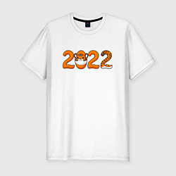 Мужская slim-футболка Год Тигра - 2022