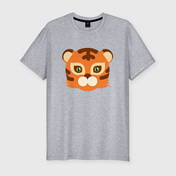 Мужская slim-футболка Cute Tiger