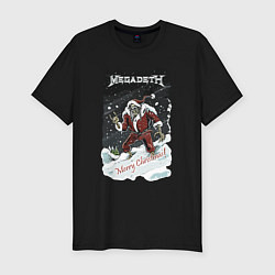 Мужская slim-футболка Merry Christmas, Megadeth