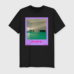 Футболка slim-fit Vaporwave pool 1, цвет: черный