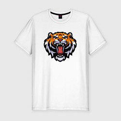 Футболка slim-fit Tiger Head, цвет: белый