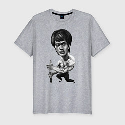 Мужская slim-футболка Bruce Lee
