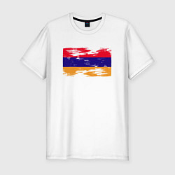 Мужская slim-футболка Армения - Флаг