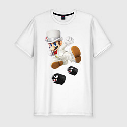 Футболка slim-fit Mario, цвет: белый