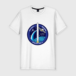 Мужская slim-футболка SPACE X CRS-2