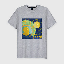 Мужская slim-футболка Space Oddity 42