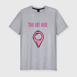 Футболка slim-fit You are here, bro, цвет: меланж