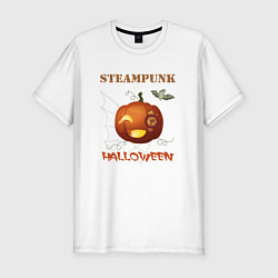 Мужская slim-футболка Стимпанк-хэллоуин 2