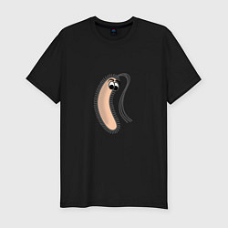 Мужская slim-футболка Паразит с лапками и усами