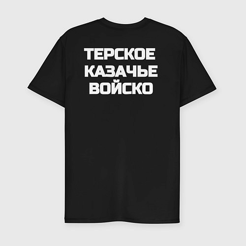 Мужская slim-футболка Терское КазВ с Эмблемой / Черный – фото 2