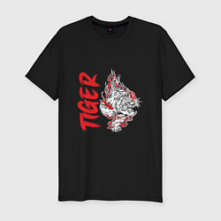 Мужская slim-футболка Fire - Tiger