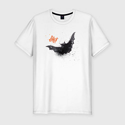 Футболка slim-fit Halloween bat белый, хлопок, цвет: белый