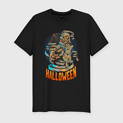 Мужская slim-футболка Halloween Mummy