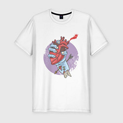 Мужская slim-футболка Zombie Heart
