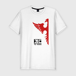 Мужская slim-футболка 30 Seconds to Mars красный орел