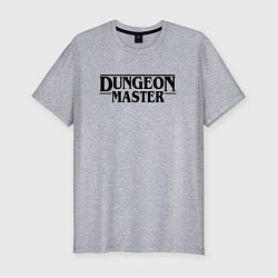 Мужская slim-футболка DUNGEON MASTER ГАЧИМУЧИ ЧЁРНЫЙ ЛОГО