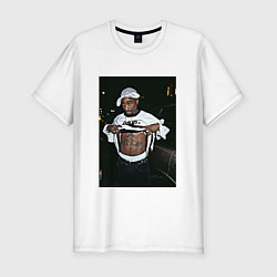 Футболка slim-fit Legends Never Die 2Pac, цвет: белый