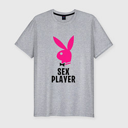 Футболка slim-fit СЕКС ИГРОК PLAYBOY, цвет: меланж