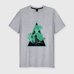 Футболка slim-fit Genshin Impact VentiВенти, цвет: меланж