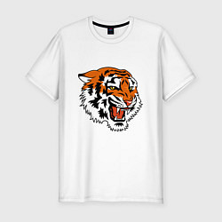 Мужская slim-футболка Smiling Tiger