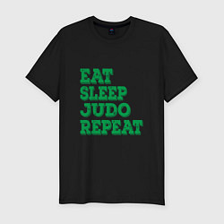 Мужская slim-футболка Eat - Sleep - Judo
