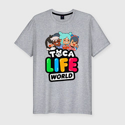 Футболка slim-fit TOCA LIFE WORLD ТОКА ЛАЙФ ВОРЛД ПЕРСОНАЖИ, цвет: меланж